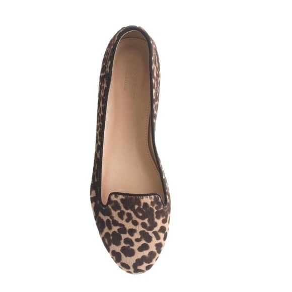 J.Crew leopard calf hair ballet flats. Leopard Print Women's Loafers - Picture 2 of 7